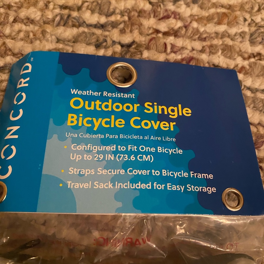 Concord Weather Resistant Outdoor Single Bicycle Cover - Blue